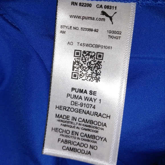 🆕Puma | Run FAV AOP Woven Jacket Royal Sapphire Blue & Green Mens Size Large - Picture 13 of 15